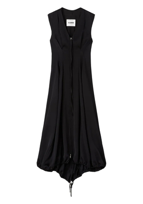 Jil Sander pleated fitted dress - Black