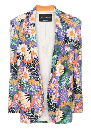 Hebe Studio embroidered single-breasted blazer - Purple