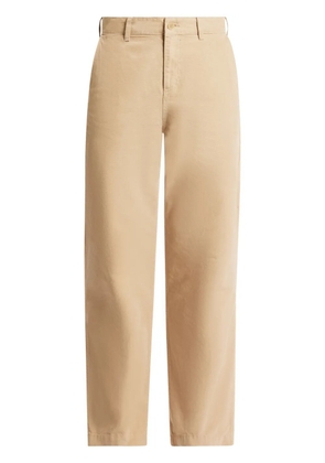 Lacoste straight-leg canvas trousers - Neutrals