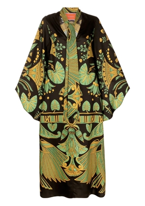 La DoubleJ Magnifico silk midi dress - Black