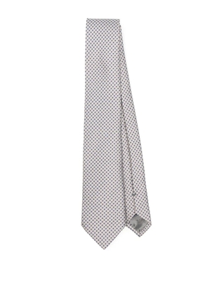 Emporio Armani patterned-jacquard tie - Grey