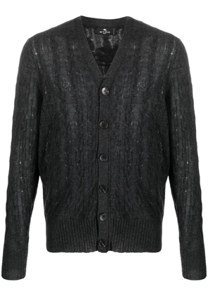 ETRO cable-knit cashmere cardigan - Grey