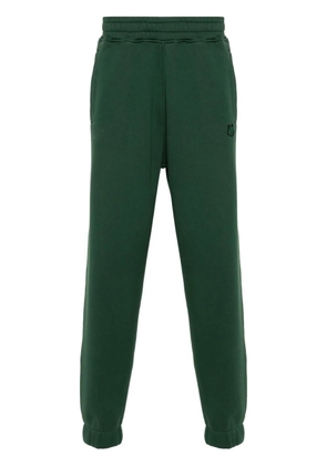 Maison Kitsuné Fox-appliqué cotton track trousers - Green
