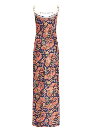 Rabanne Paisley Nuisette Maxi Dress - Blue