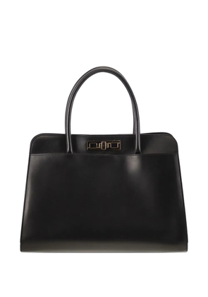Fabiana Filippi turn-lock leather tote bag - Black