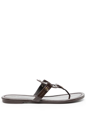 Tory Burch Miller logo-plaque leather sandals - Brown
