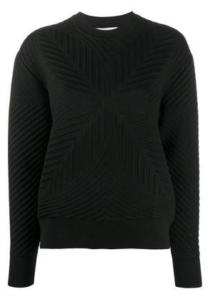 Alexander McQueen patterned rib-knit jumper - Black