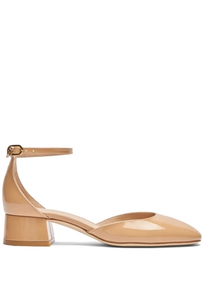 Stuart Weitzman 35mm patent-leather pumps - Brown
