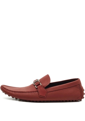 Louis Vuitton Pre-Owned Hockenheim leather loafers - Red