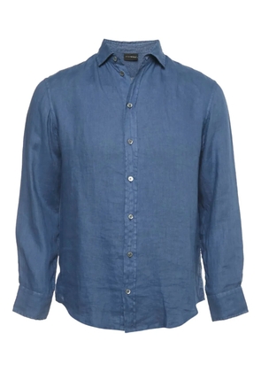 Emporio Armani Pre-Owned long-sleeve linen shirt - Blue