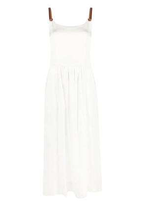 Lorena Antoniazzi flared sleeveless dress - Neutrals