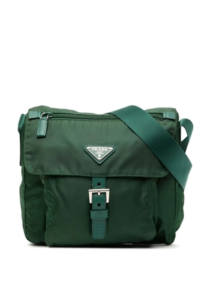 Prada Pre-Owned 2013-2025 Tessuto Zip Buckle Messenger Bag crossbody bag - Green