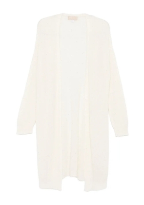 120% Lino linen long cardigan - White