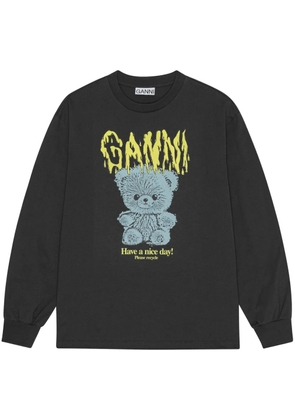 GANNI printed sweatshirt - Black