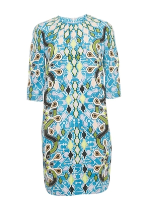 Peter Pilotto geometric-print mini dress - Blue
