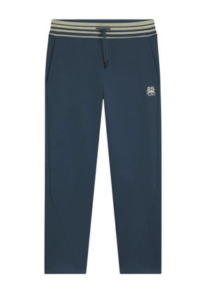 HUGO logo-print drawstring-waist pants - Blue