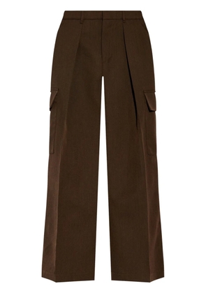 Burberry pleat-detail wool cargo trousers - Brown