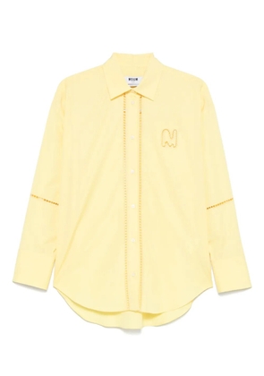 MSGM logo-embroidered shirt - Yellow