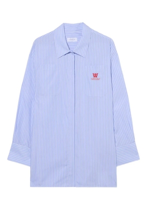 Off-White striped poplin shirt mini dress - Blue