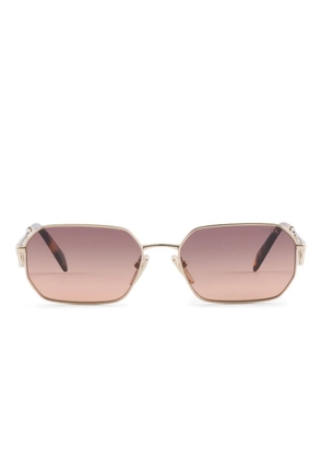 Prada Eyewear triangle-logo sunglasses - Gold