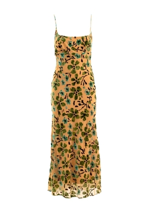 STAUD floral-print midi dress - Yellow