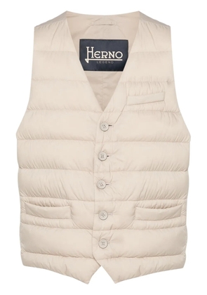 Herno V-neck down gilet - Brown