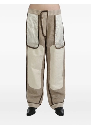 COMMUNS contrast-panelled trousers - Neutrals
