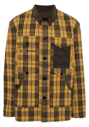 Junya Watanabe MAN plaid-patterned jacket - Yellow