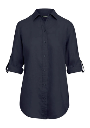 Lauren Ralph Lauren button-fastening linen shirt - Blue