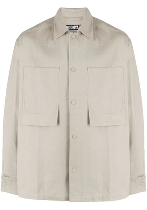 Spoonyard logo-embroidered oversized shirt - Neutrals