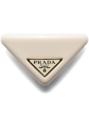 Prada triangle-logo hair clip - Gold