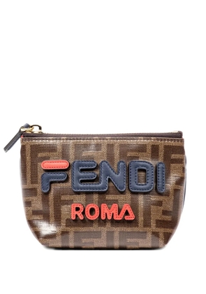 Fendi Pre-Owned x Fila logo pouch - Brown