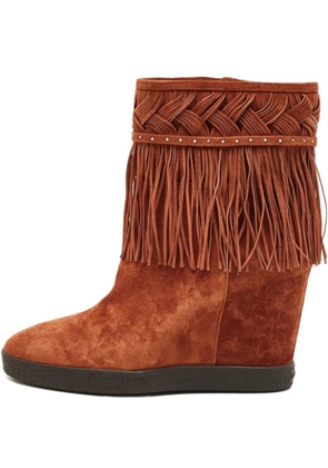 Le Silla fringed suede boots - Brown