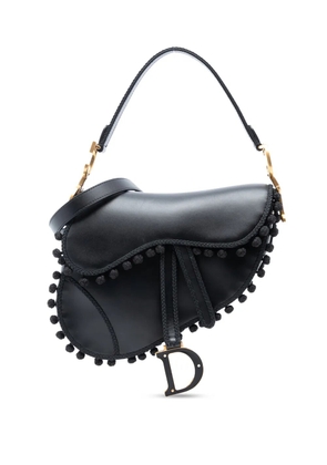 Christian Dior Pre-Owned 2022 Calfskin Pom Pom Saddle Bag shoulder bag - Black