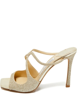 Jimmy Choo Pre-Owned glitter-embellishment sandals - Gold