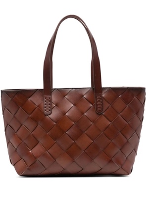 DRAGON DIFFUSION woven-design tote bag - Brown