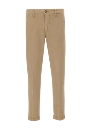 Re-Hash turn-up cotton trousers - Brown