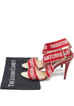 Jimmy Choo Pre-Owned Bailey strappy heeled sandals - Red
