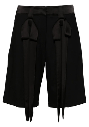 David Koma bow-embellished shorts - Black