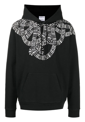 COUNTY OF MILAN Snake Wings print hoodie - Black
