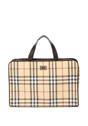 Burberry Pre-Owned check-print tote bag - Neutrals