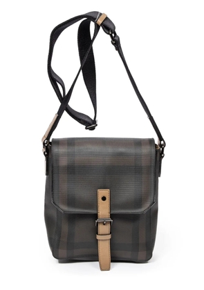 Burberry Pre-Owned small checked crossbody bag - Grey