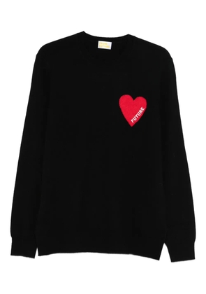 FROM FUTURE heart-motif sweater - Black