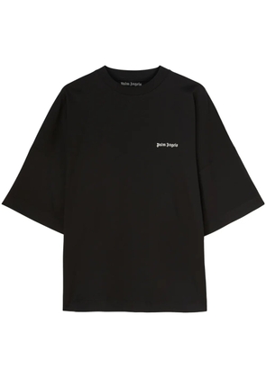 Palm Angels logo-embroidered cotton T-shirt - Black