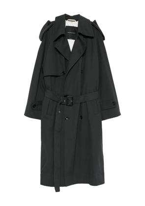 FEDERICO CINA belted double-breasted coat - Grey