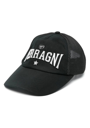 Chiara Ferragni logo-embroidered mesh hat - Black