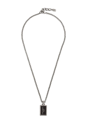 Dolce & Gabbana logo-plaque necklace - Silver