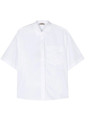 Herno logo-embroidered cotton shirt - White