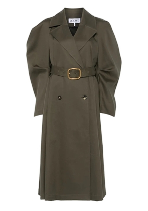 LOEWE belted trench coat - Green
