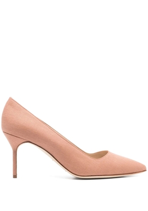 Manolo Blahnik 80mm BB pumps - Brown